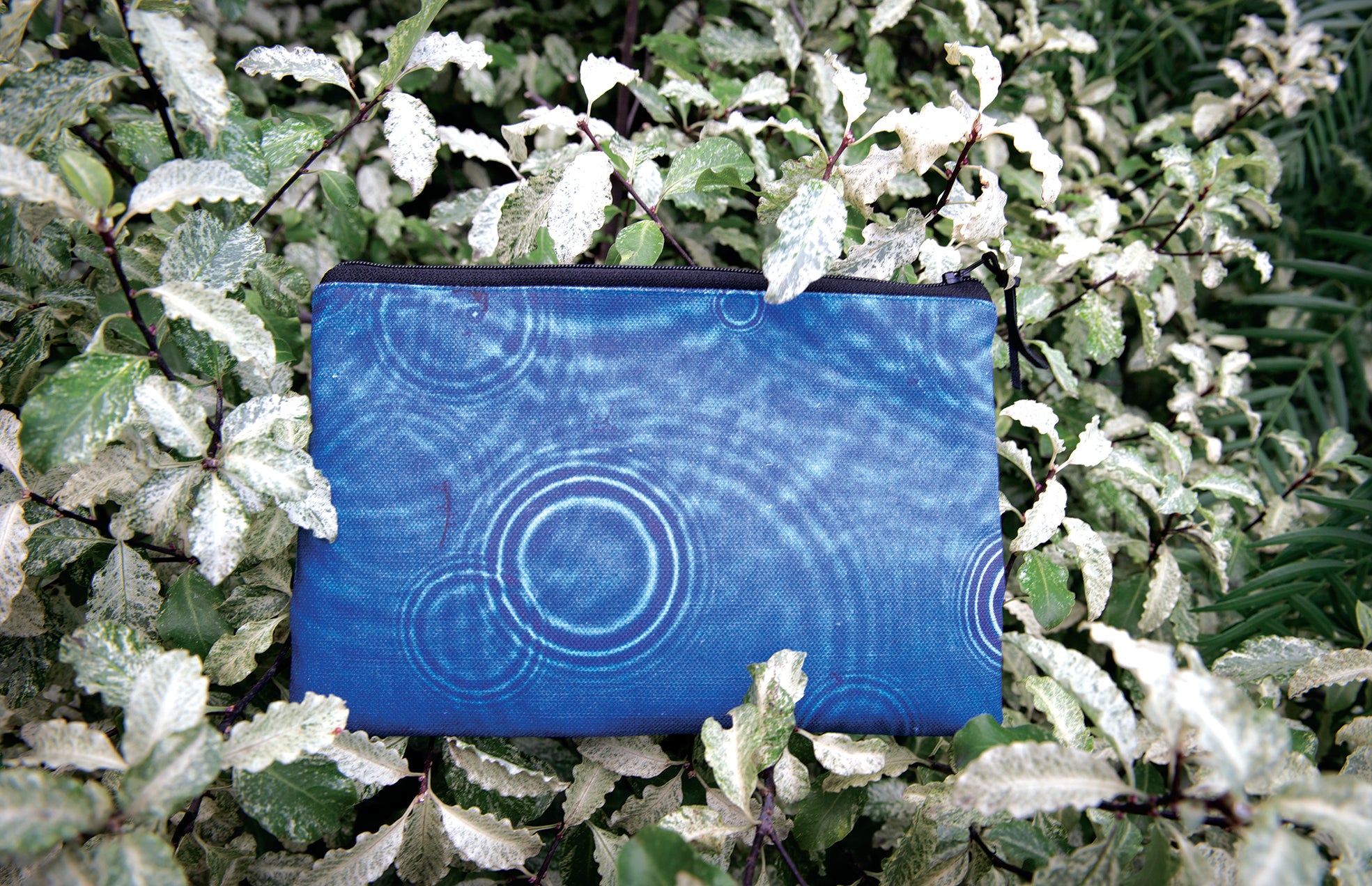 The Melaleuca Pouch - Cerulean Drops Fabric
