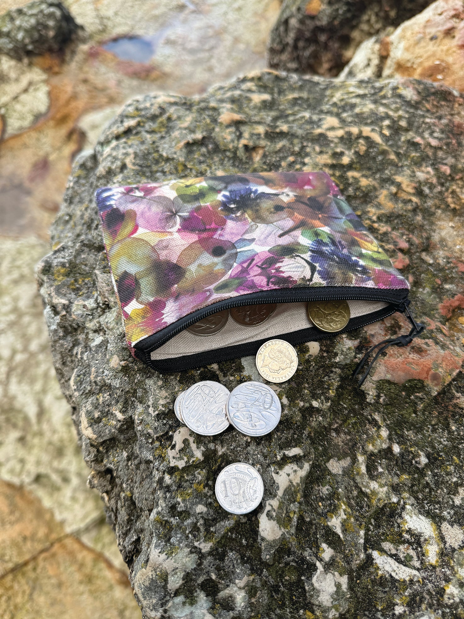 The Freycinet Pouch - Petal Medley Fabric