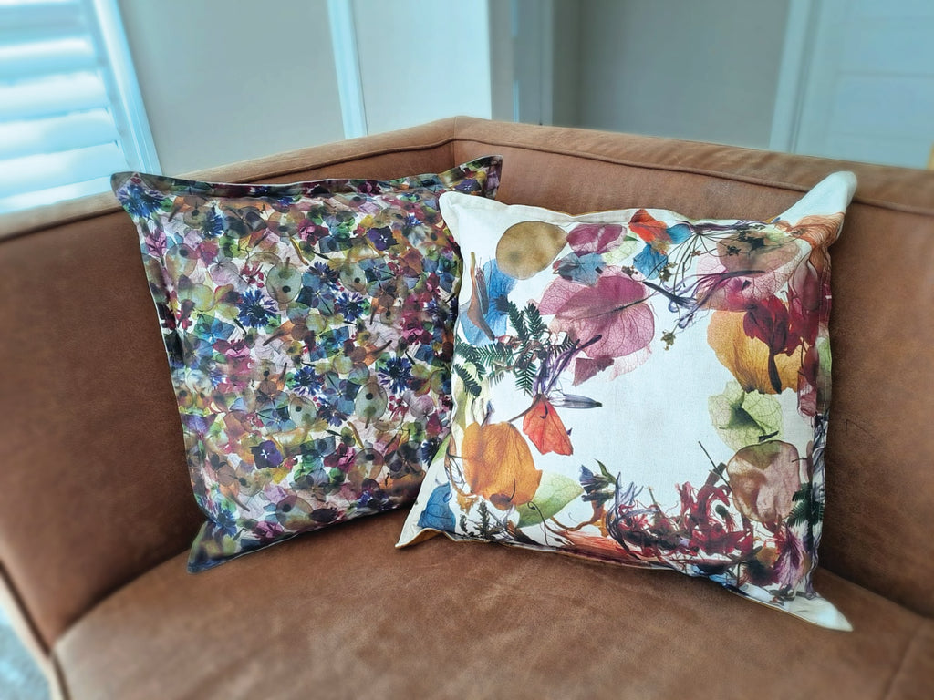 Cushion Cover - Floral Wreath Fabric