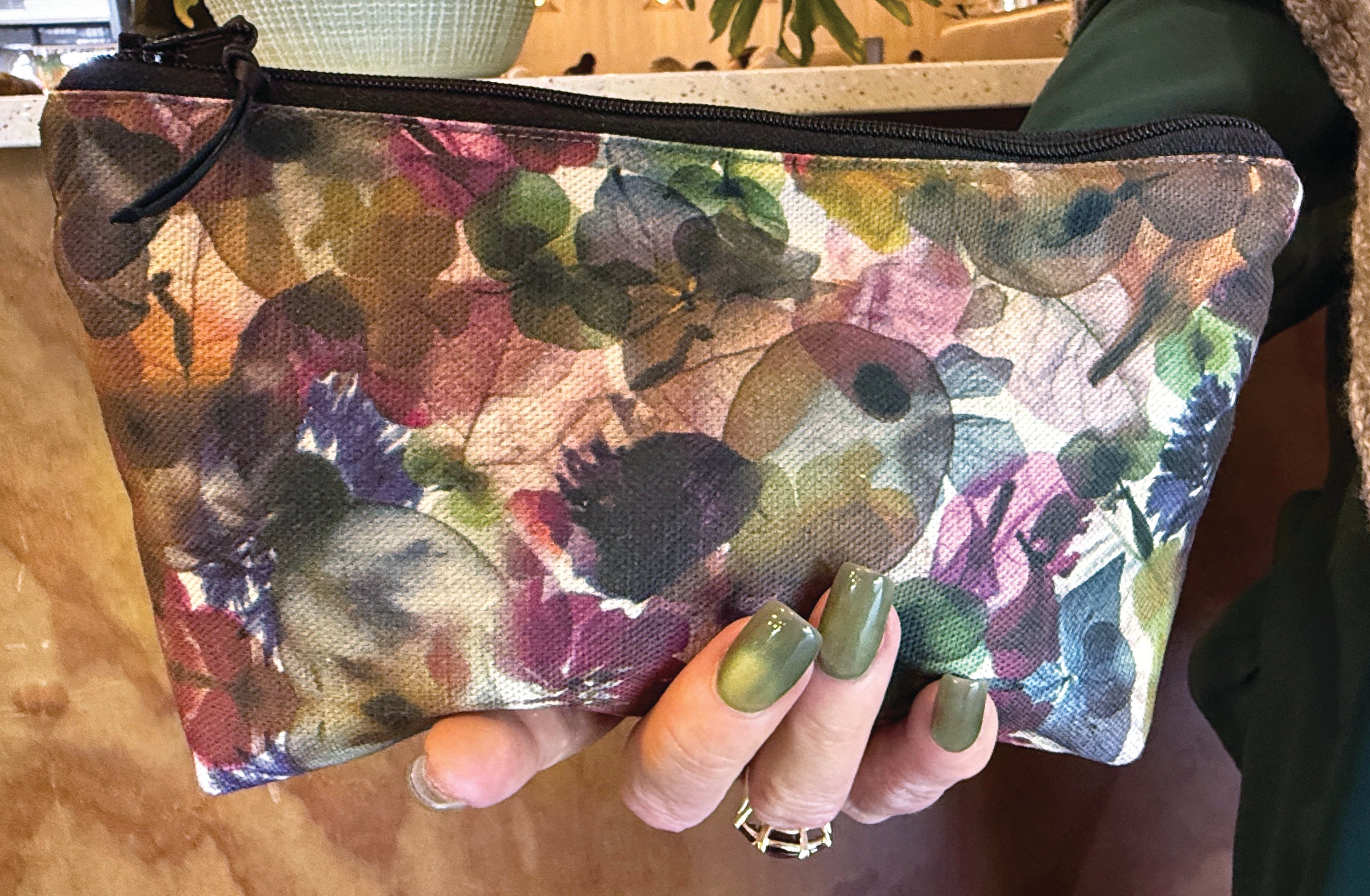 The Bicheno Pouch - Petal Medley Fabric