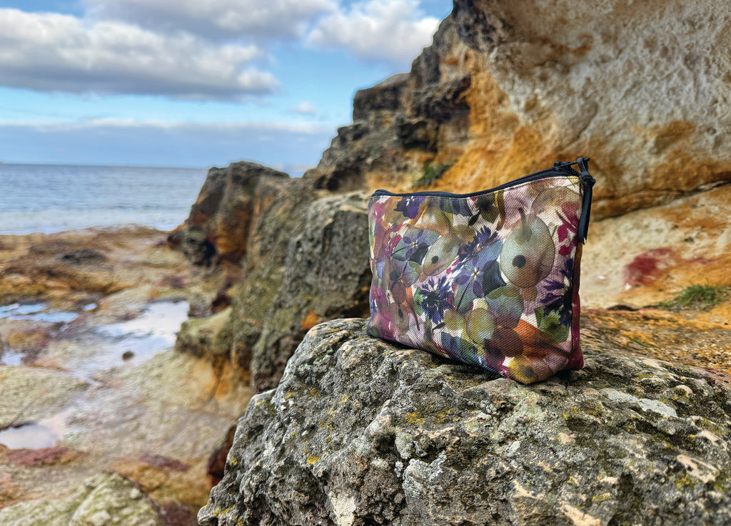 The Bicheno Pouch - Petal Medley Fabric