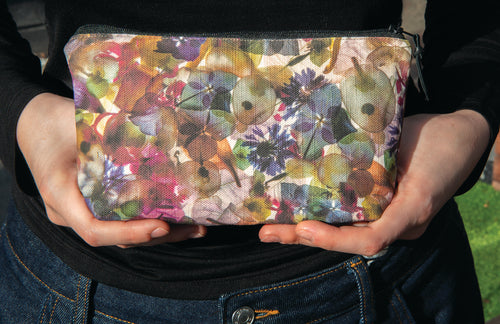 The Bicheno Pouch - Petal Medley Fabric