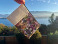The Kingston Pouch - Petal Medley Fabric with cream linen accent