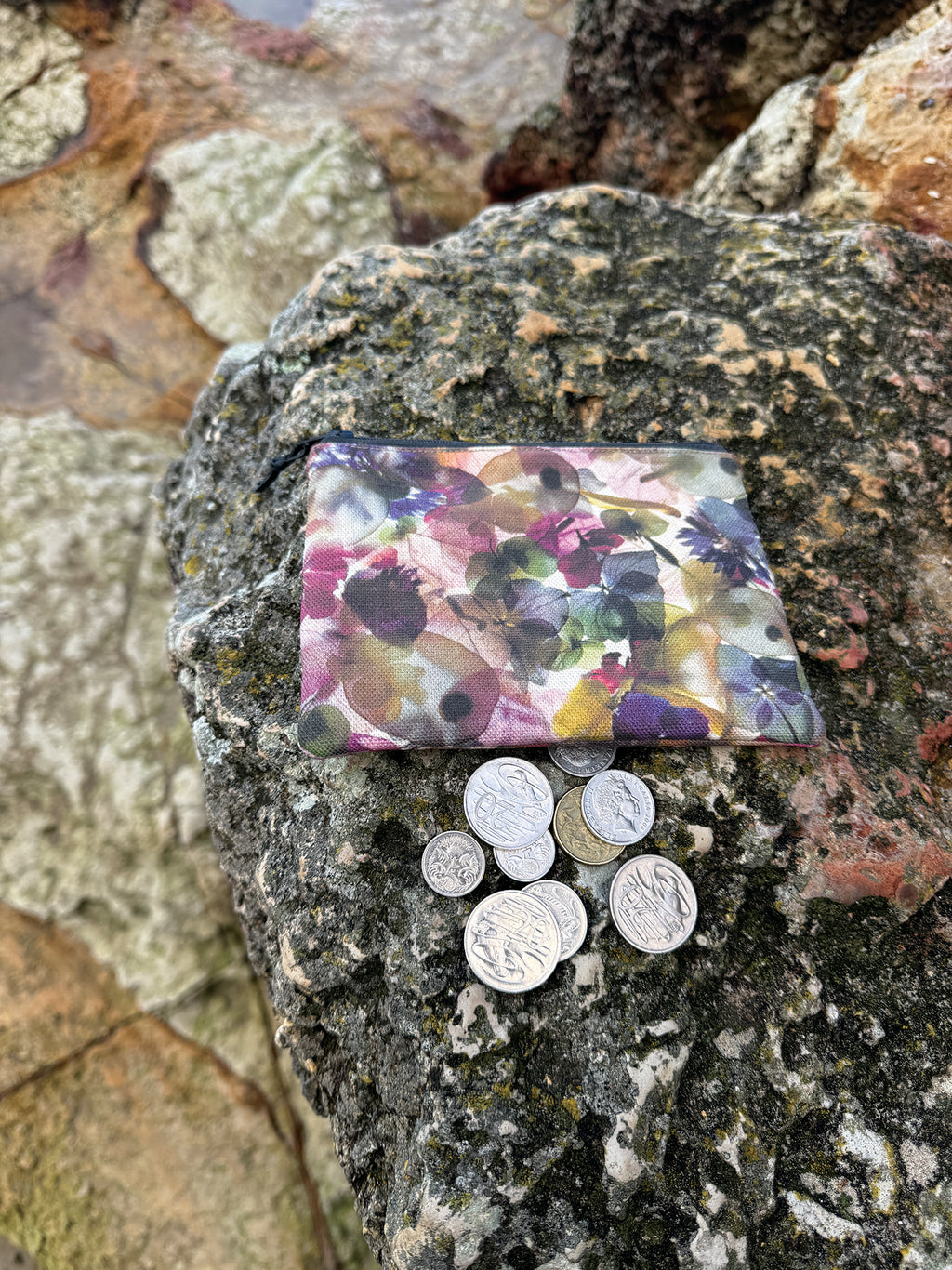 The Freycinet Pouch - Petal Medley Fabric