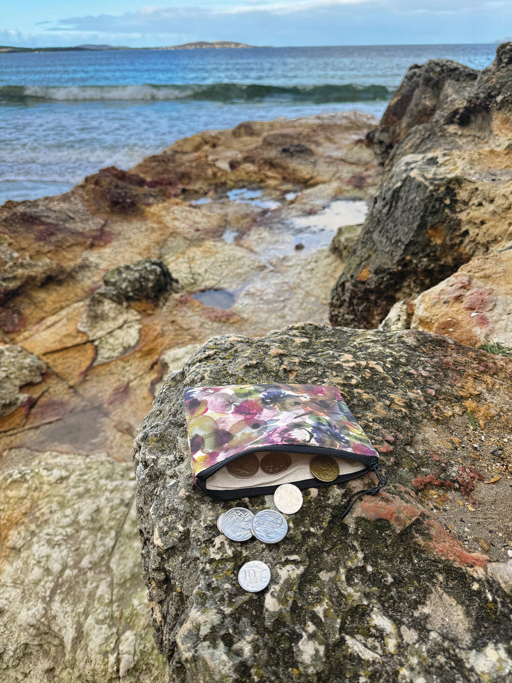 The Freycinet Pouch - Petal Medley Fabric