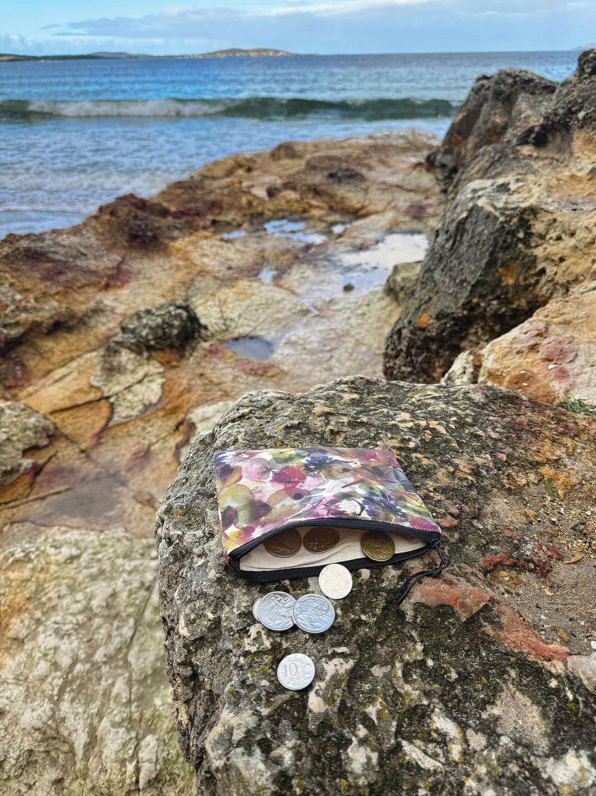 The Freycinet Pouch - Petal Medley Fabric