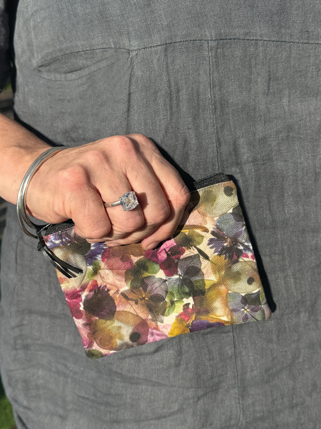 The Freycinet Pouch - Petal Medley Fabric
