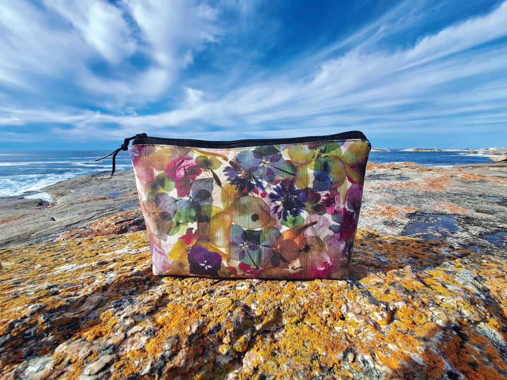 The Bicheno Pouch - Petal Medley Fabric