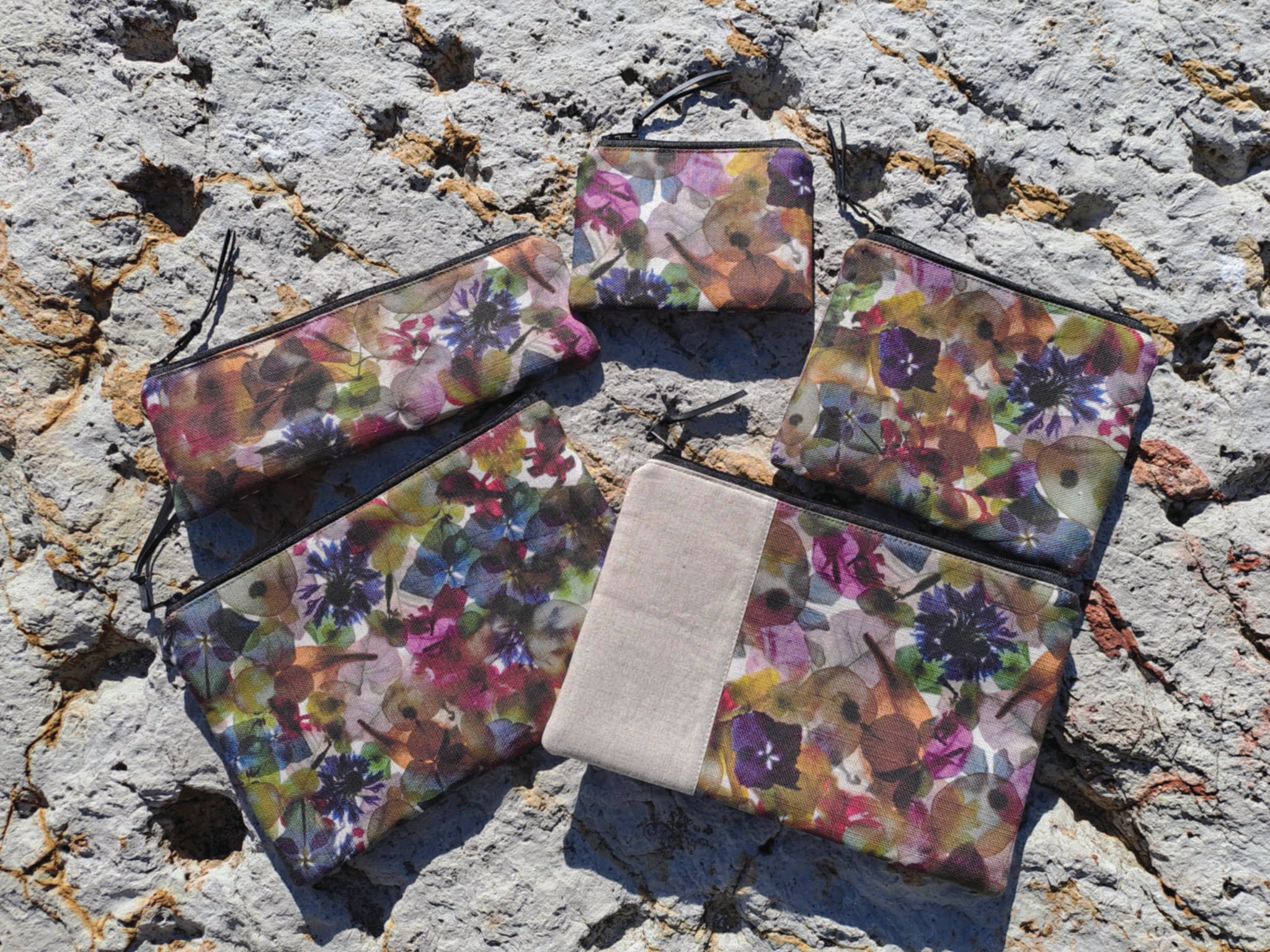 The Melaleuca Pouch - Petal Medley Fabric