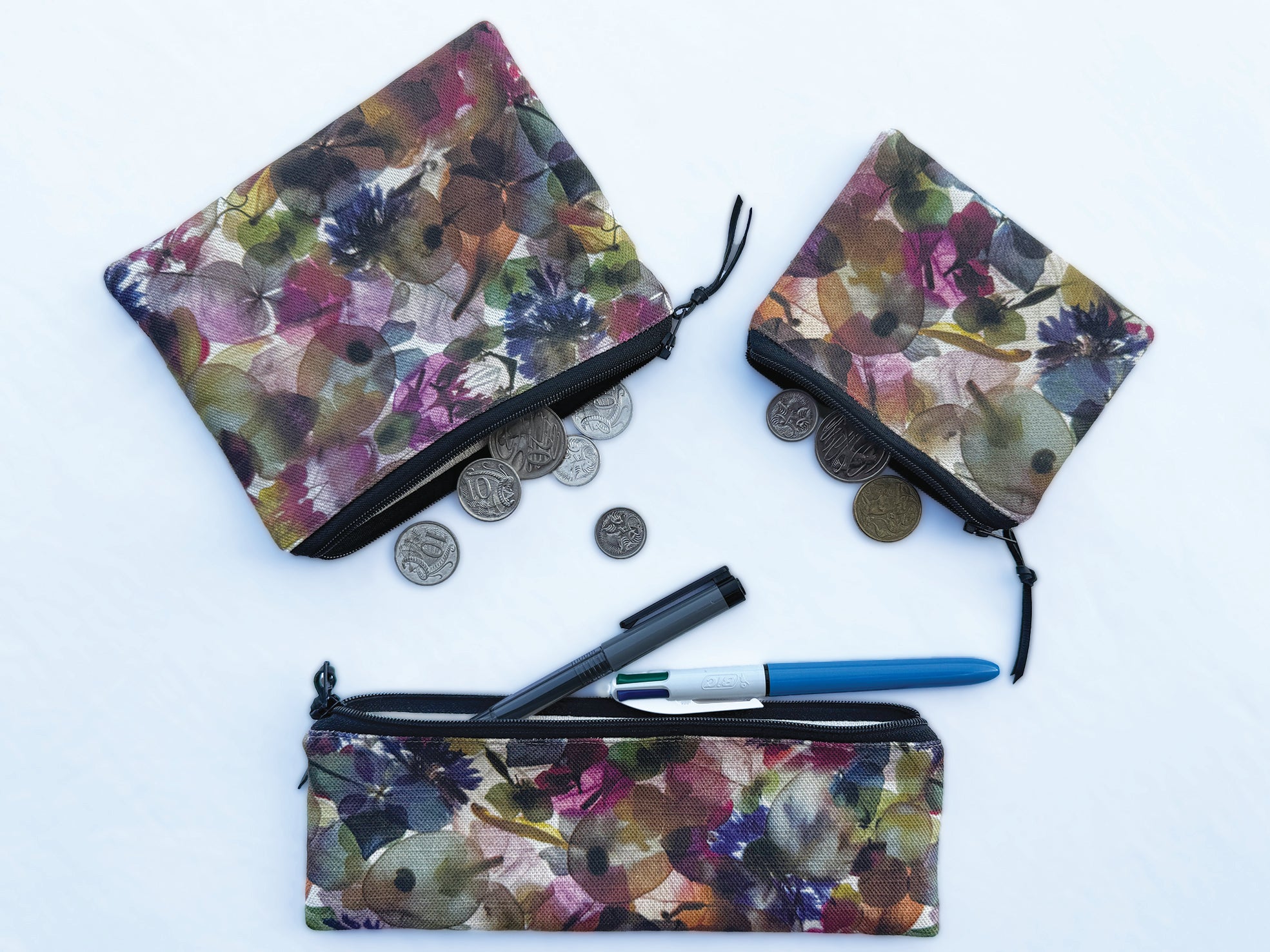 The Stanley Pouch - Petal Medley Fabric