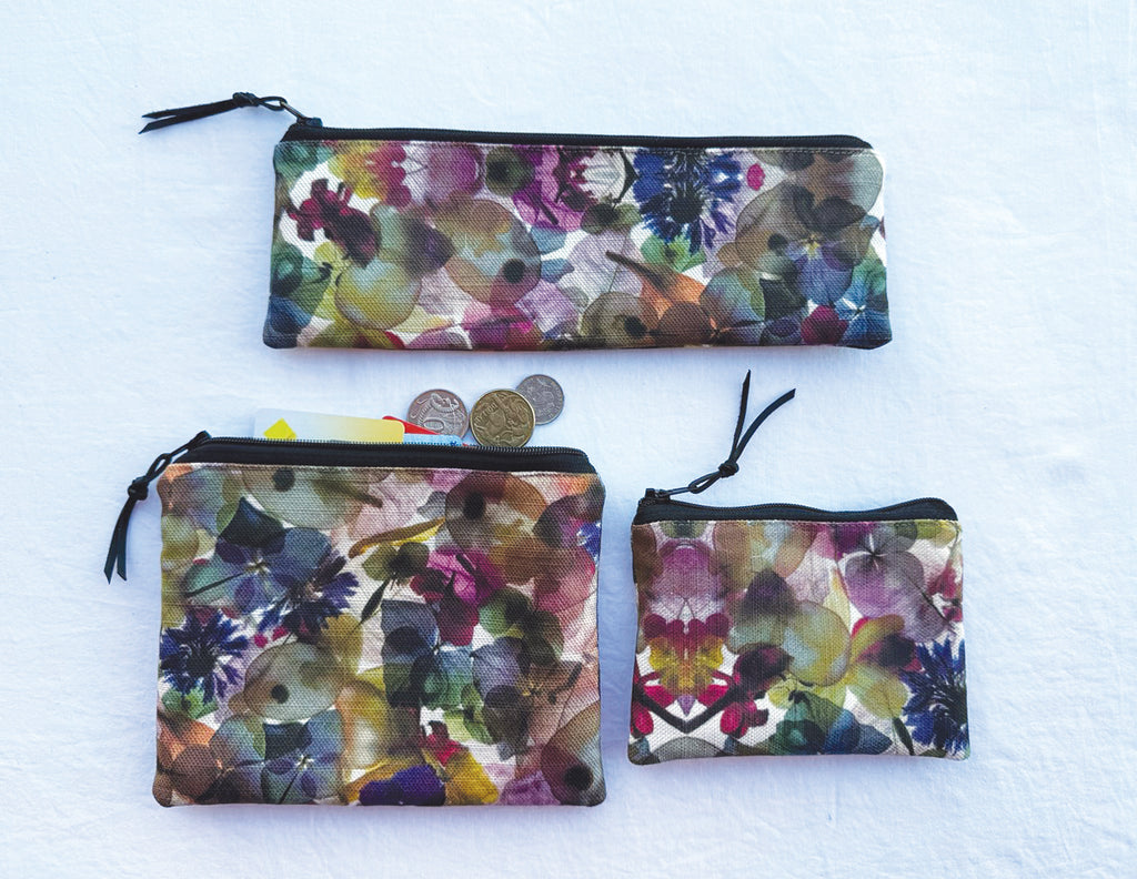 The Freycinet Pouch - Petal Medley Fabric