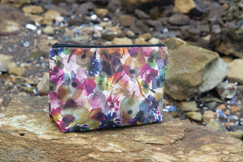 The Waratah Pouch - Petal Medley Fabric