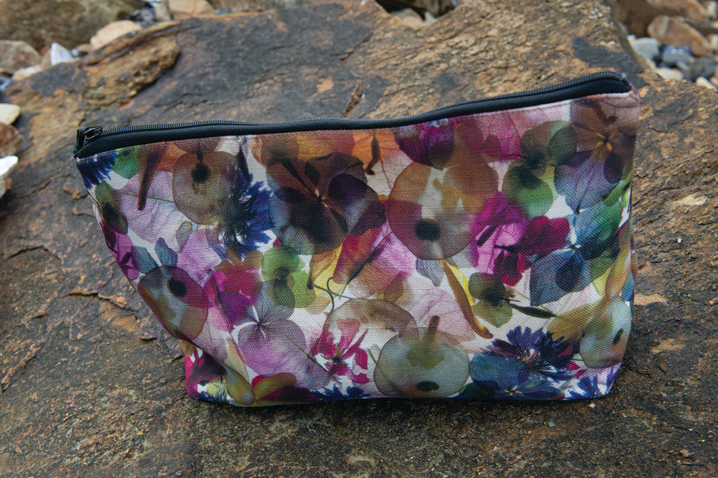 The Waratah Pouch - Petal Medley Fabric