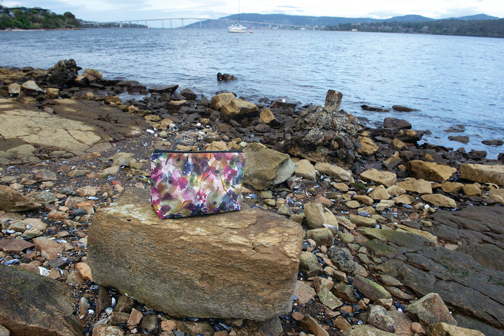 The Waratah Pouch - Petal Medley Fabric