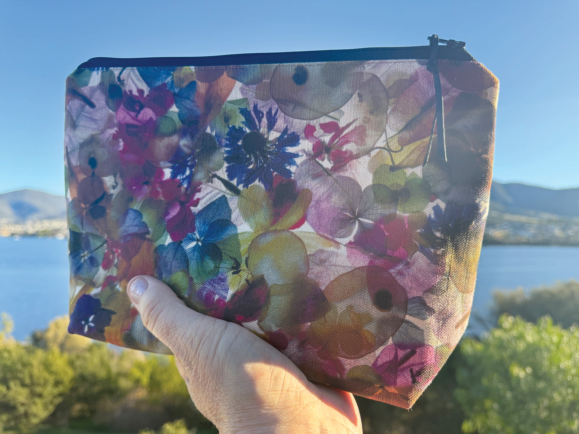 The Waratah Pouch - Petal Medley Fabric