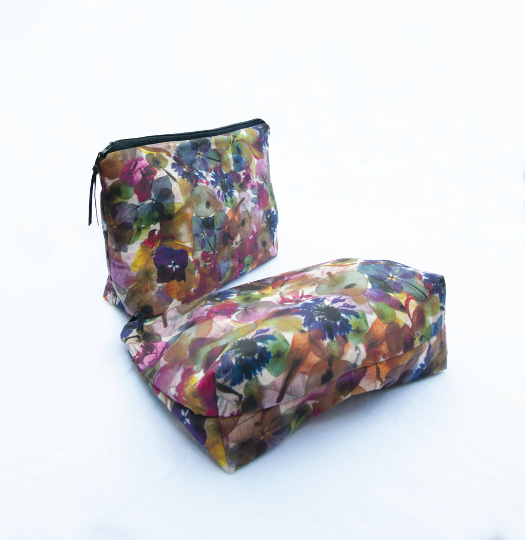 The Waratah Pouch - Petal Medley Fabric