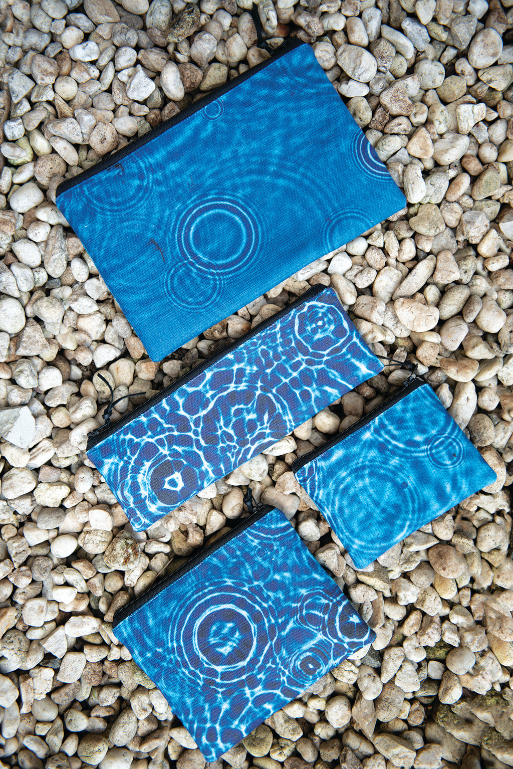 The Stanley Pouch - Cerulean Drops Fabric