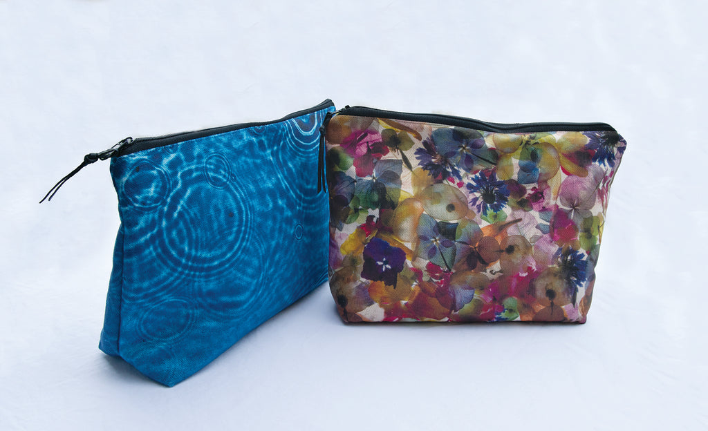 The Waratah Pouch - Cerulean Drops Fabric