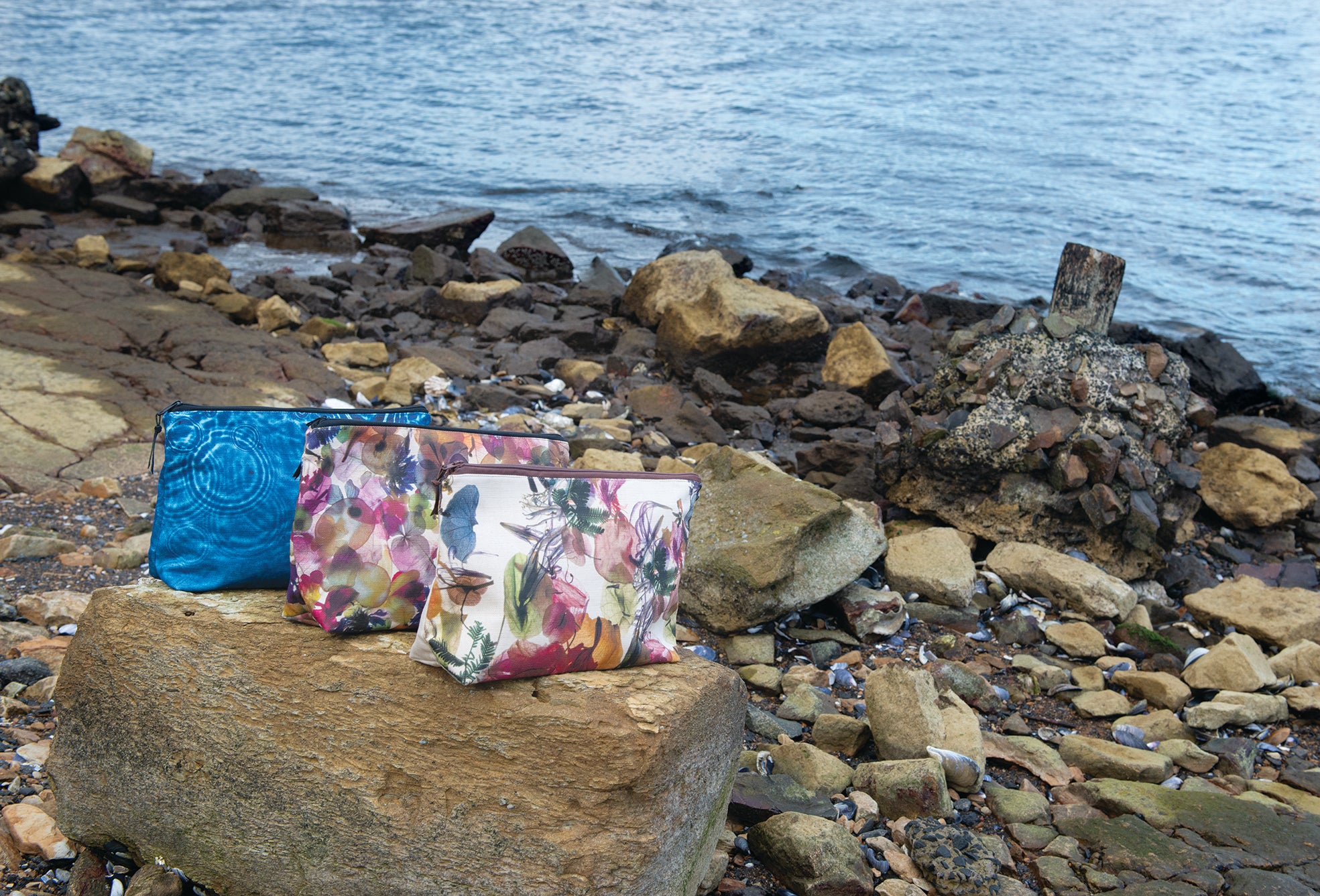 The Waratah Pouch - Floral Wreath Fabric