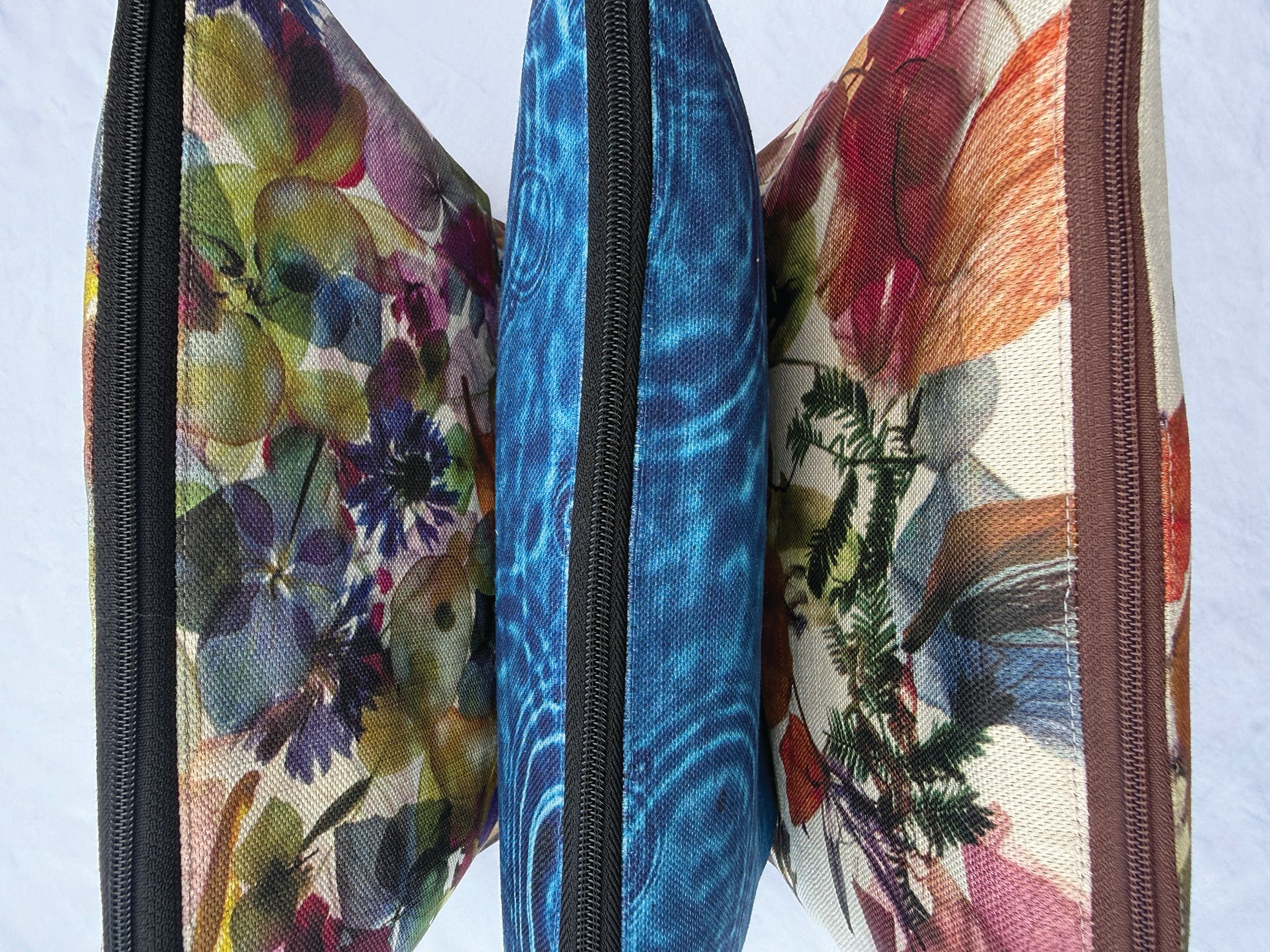The Waratah Pouch - Cerulean Drops Fabric