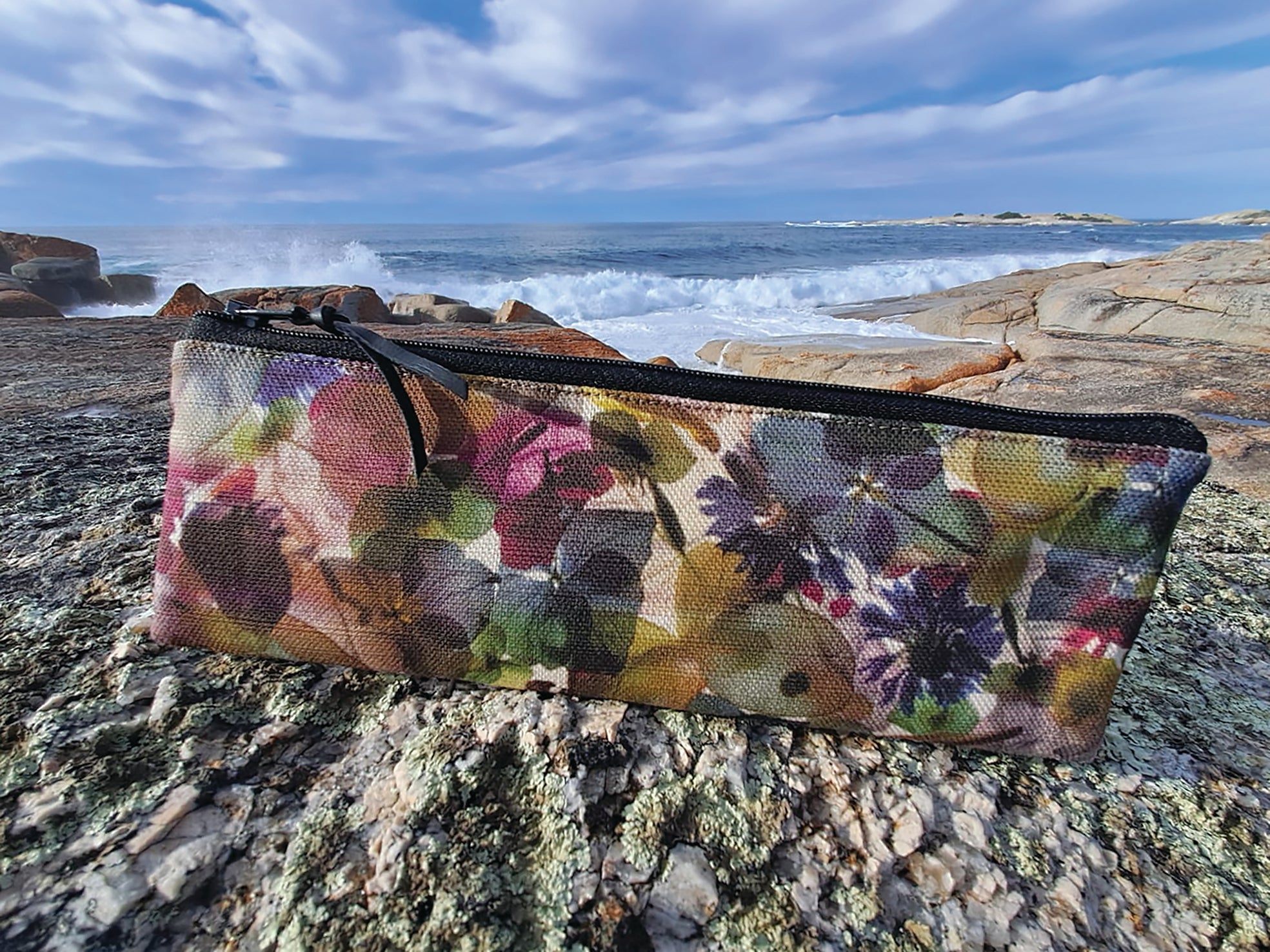 The Bruny Pouch - Petal Medley Fabric