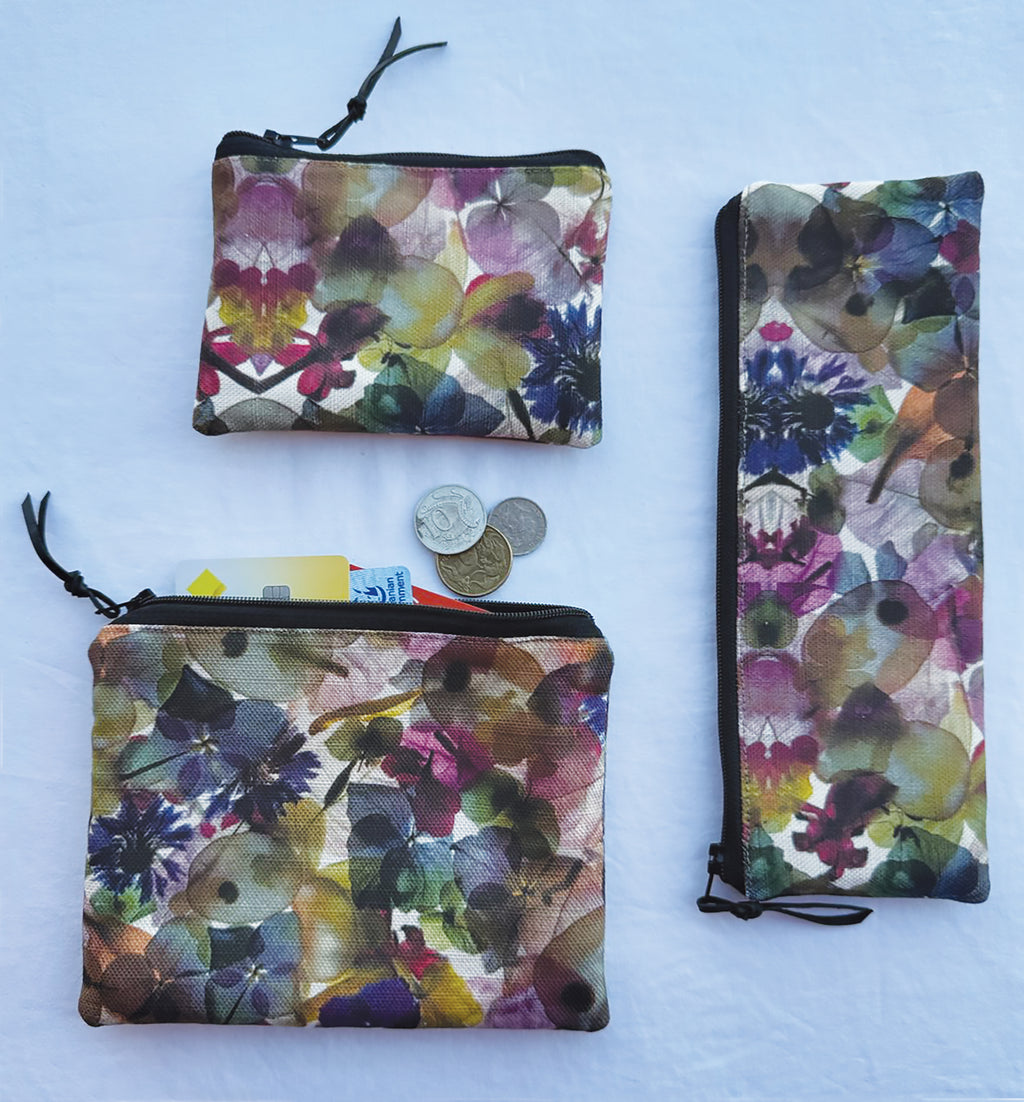 The Bruny Pouch - Petal Medley Fabric