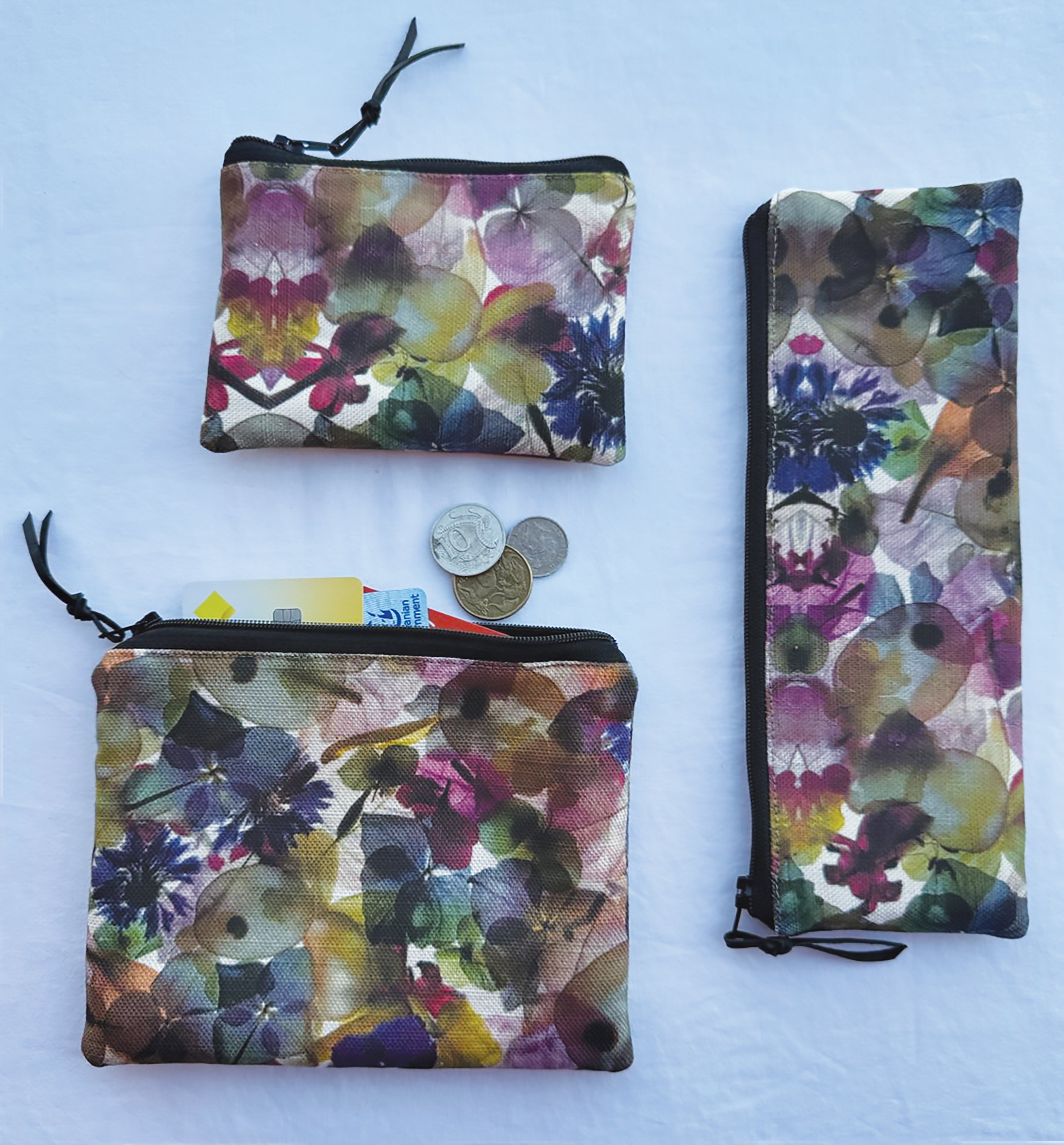 The Bruny Pouch - Petal Medley Fabric